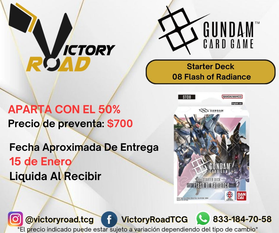 PREVENTA - Gundam card game starter deck 04 flash of radiance