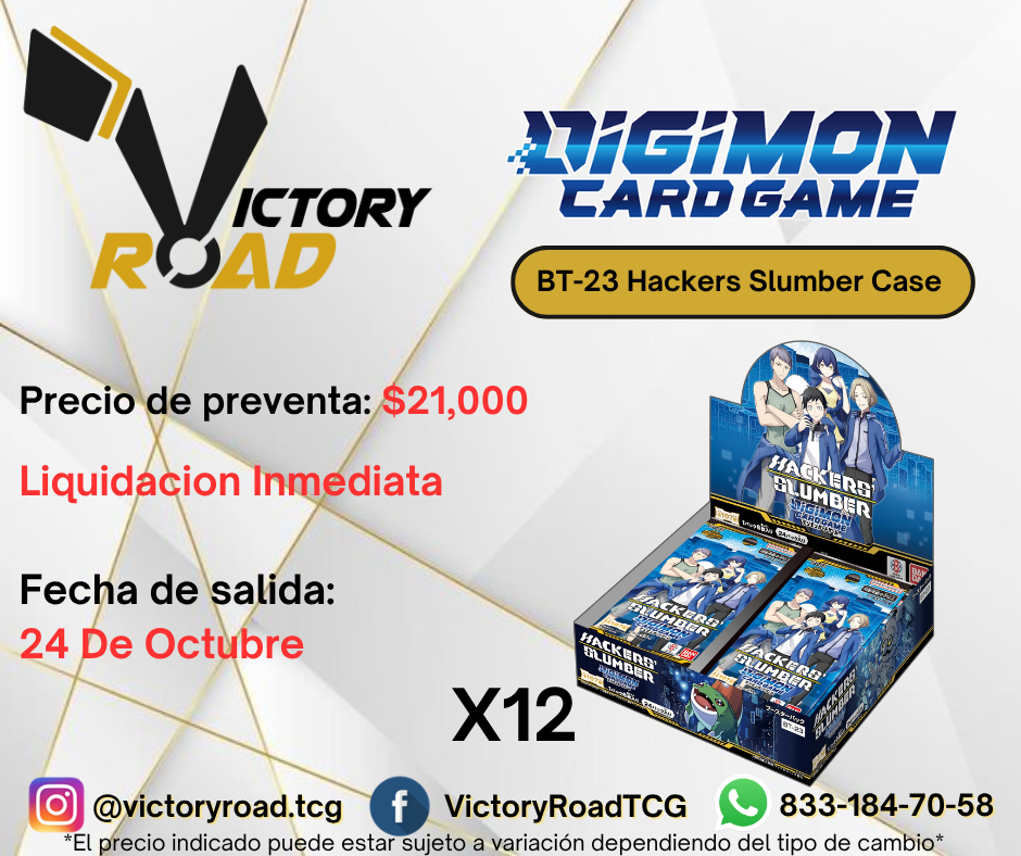 Preventa - Digimon TCG: Hacker Slumber (BT-23) CASE