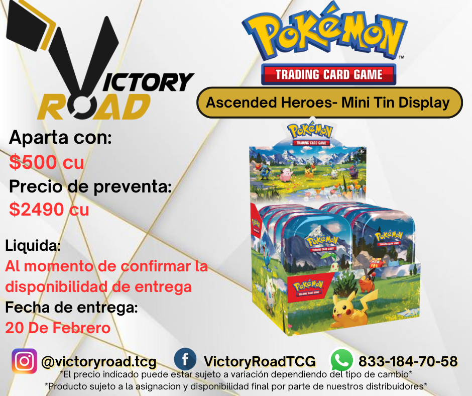Preventa - Ascended Heroes- Mini Tin Display