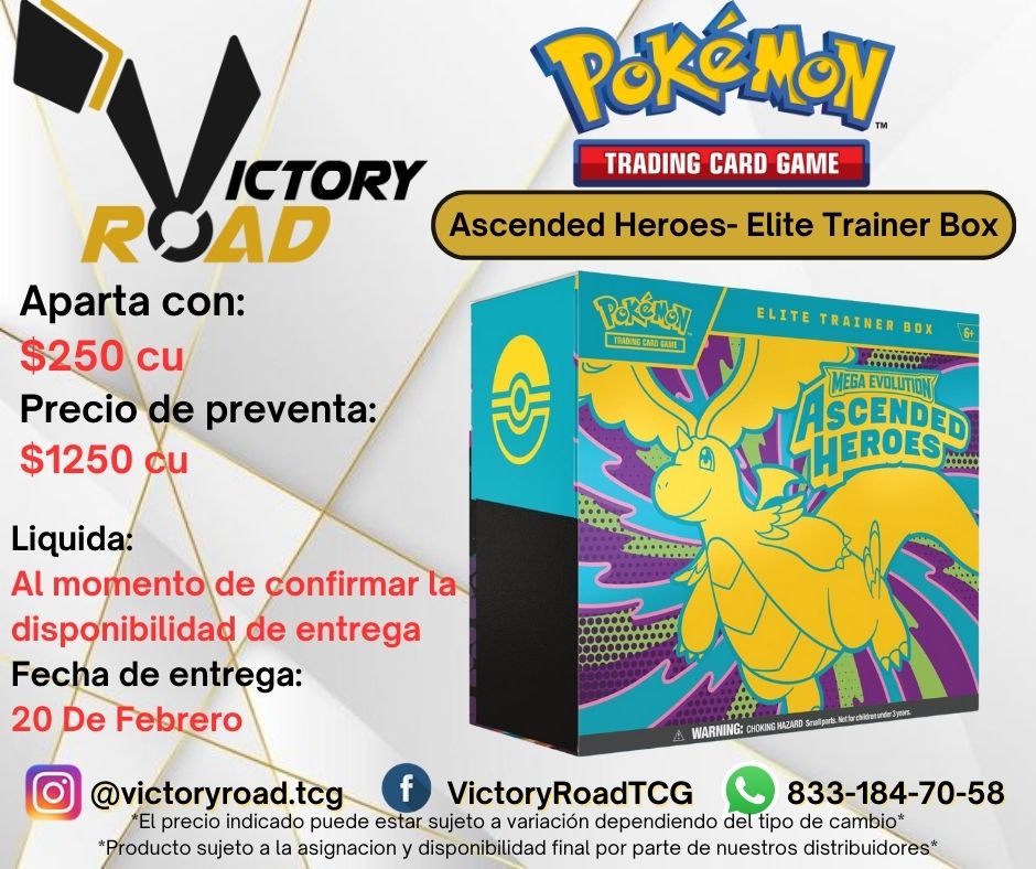 ASCENDED HEROES- ELITE TRAINER BOX - PREVENTA