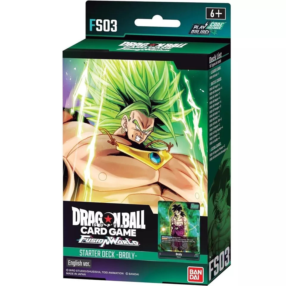 Dragon Ball Tcg: Starter Deck Broly Fusion World En Ingles