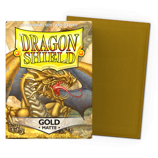 Micas Dragon Shield Standard Matte Gold 100ct