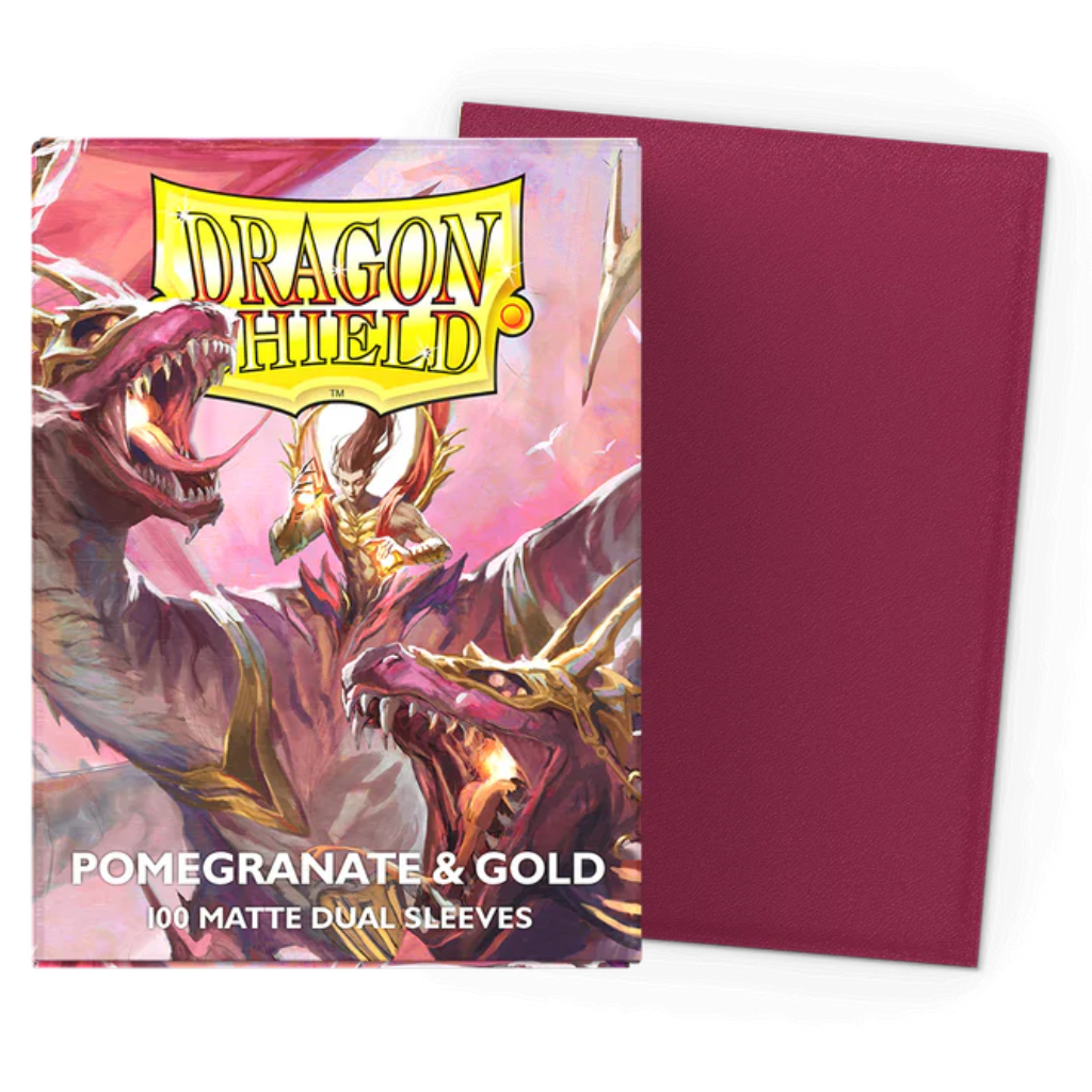 Micas Dragon Shield Standard Dual Matte Pomegranate/Gold 100ct