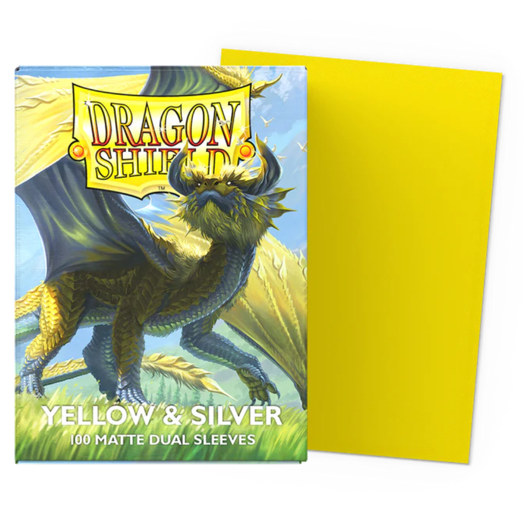 Micas Dragon Shield Standard Dual Matte Yellow & Silver 100ct