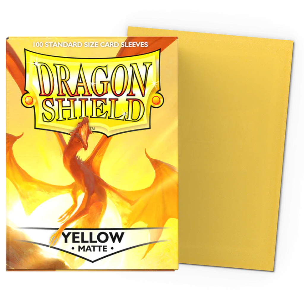 Micas Dragon Shield Standard Matte Yellow 100ct