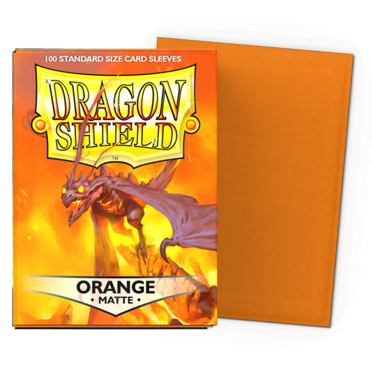 Micas Dragon Shield Standard Matte Orange 100ct