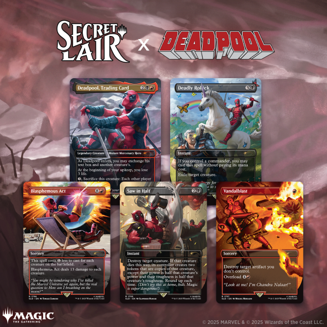 Magic the Gathering premium Secret Lair Marvel 6 regular edition DEADOPOOL