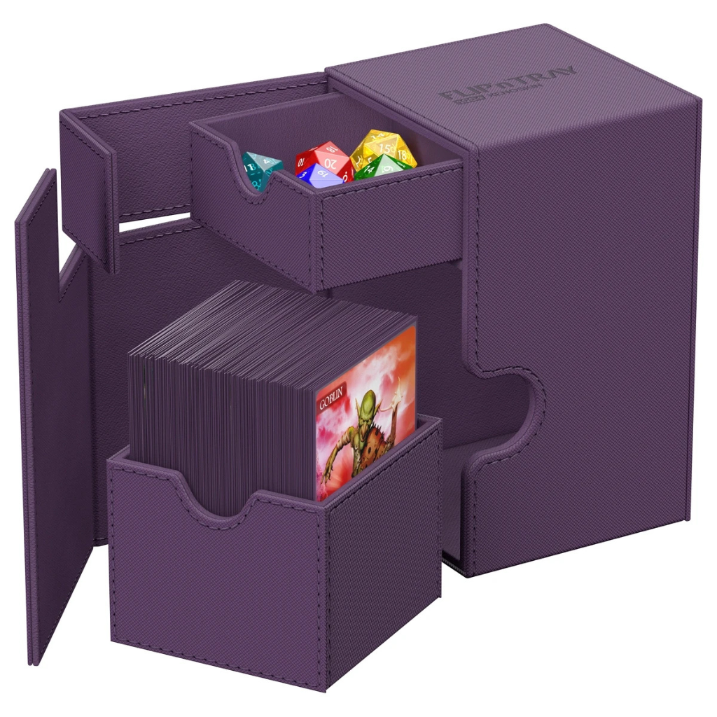 Flip n tray Deck box 80+ Purple