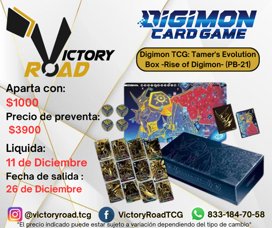 Preventa - Digimon TCG: Tamer's Evolution Box -Rise of Digimon- (PB-21)