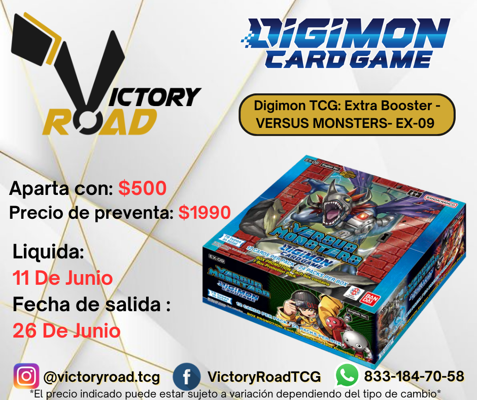 PREVENTA - Digimon TCG: Extra Booster -VERSUS MONSTERS- EX-09