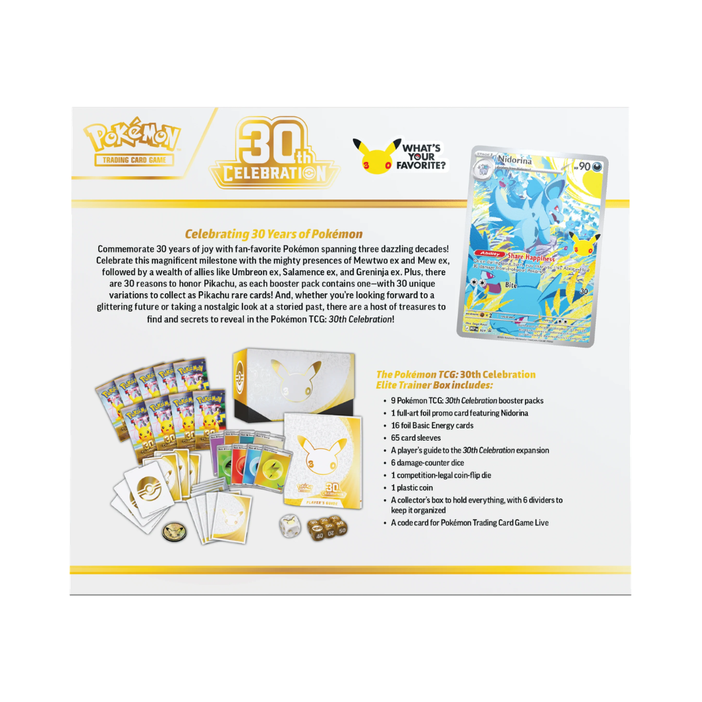 Elite Trainer Box 30th Anniversary Celebration (INGLÉS)
