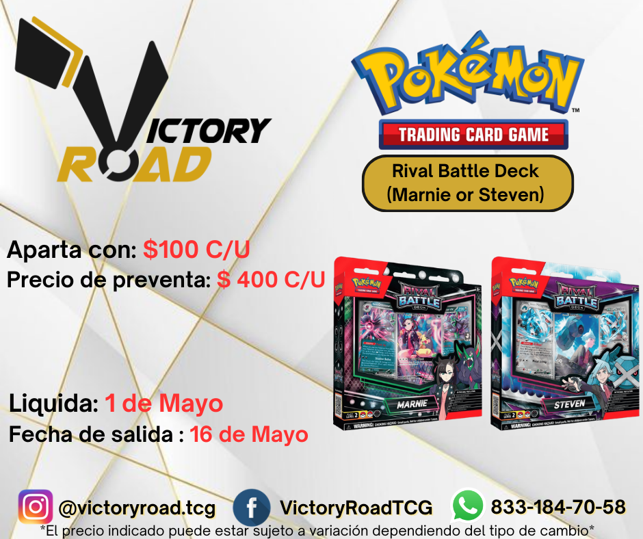 PREVENTA - Rival Battle Deck -(Marnie or Steven)