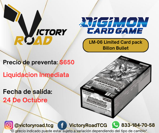 Preventa - Digimon TCG: Limited Card Pack Billon Bullet (LM-06)