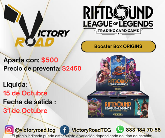 Preventa - RIFTBOUND- BOOSTER BOX - ORIGINS