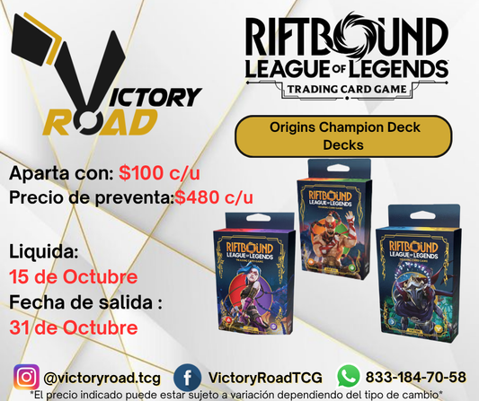 PREVENTA- RIFTBOUND- ORIGIN CHAMPION DECK