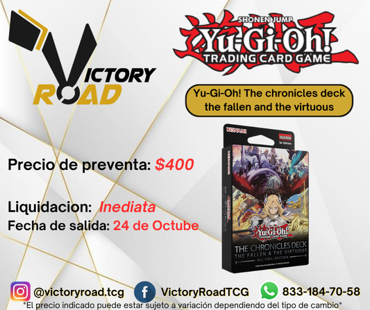 Yu-Gi-Oh! The chronicles deck the fallen and the virtuous - Preventa