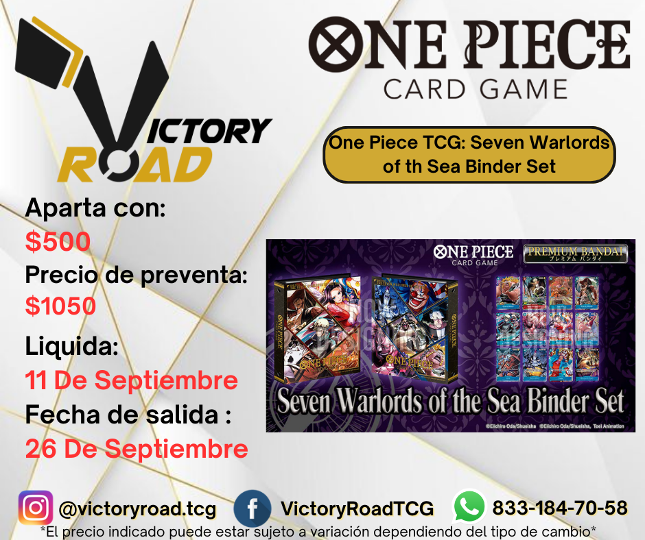 PREVENTA - One Piece TCG: Seven Warlords of th Sea Binder Set