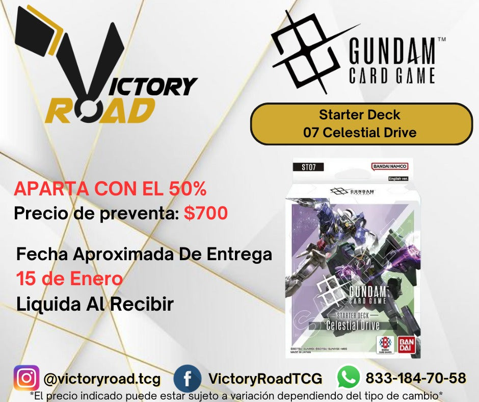 PREVENTA - Gundam starter deck 07 celestial drive
