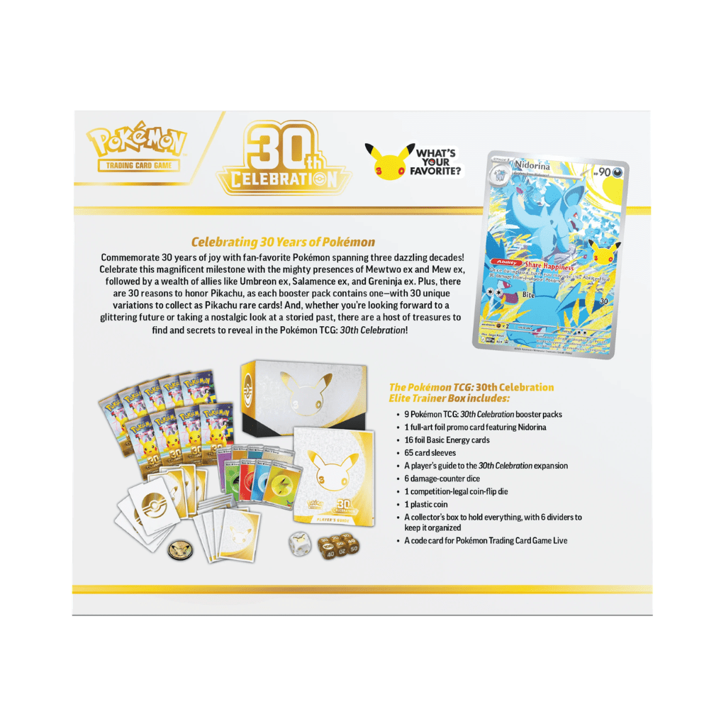 Elite Trainer Box 30th Anniversary Celebration (INGLÉS) - Victory Road TCG