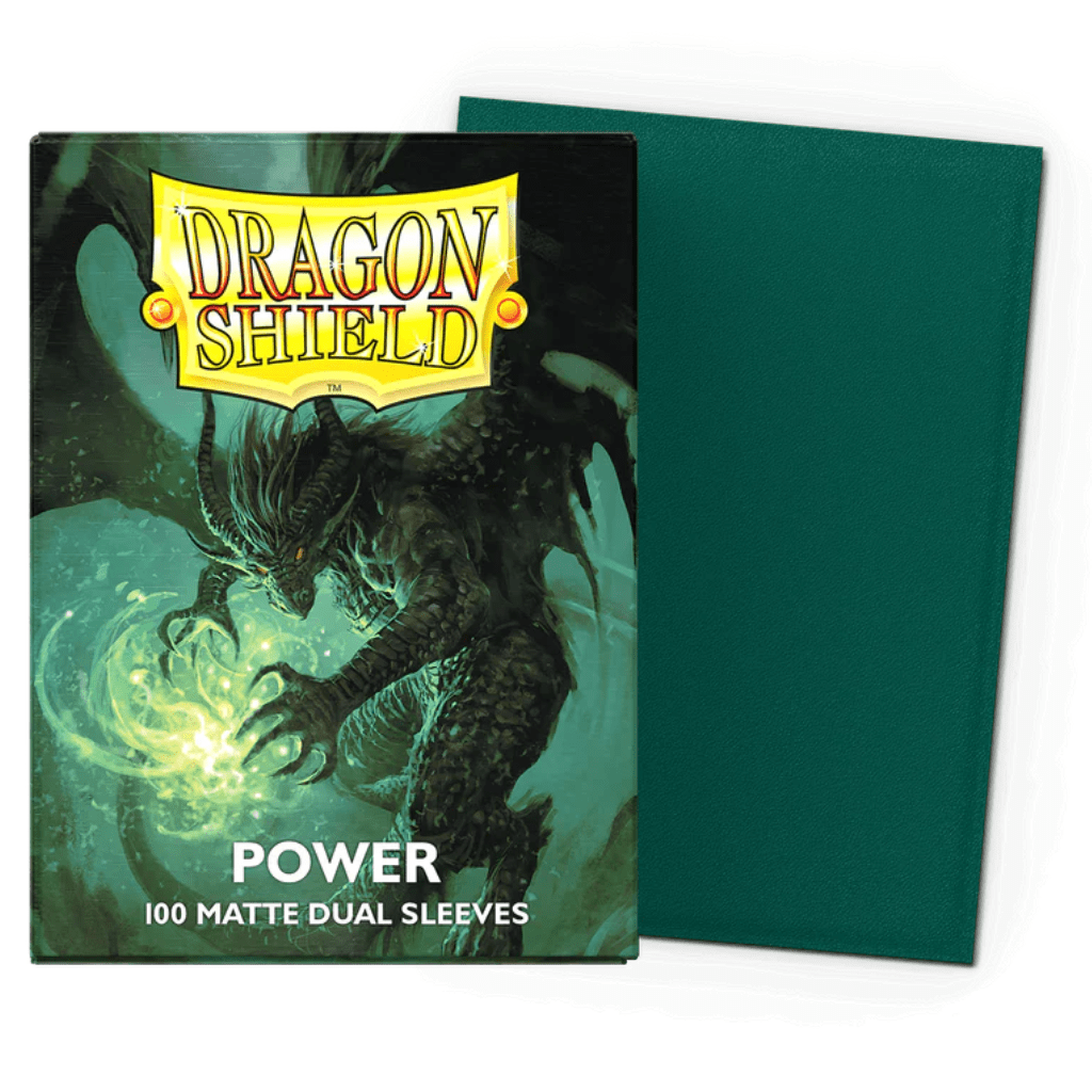 Micas Dragon Shield Standard Dual Matte Green/Power 100ct - Victory Road TCG